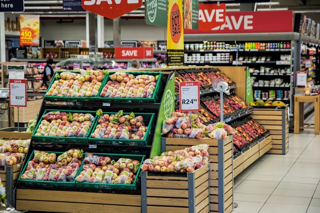 Picture of the produce section of a grocery store